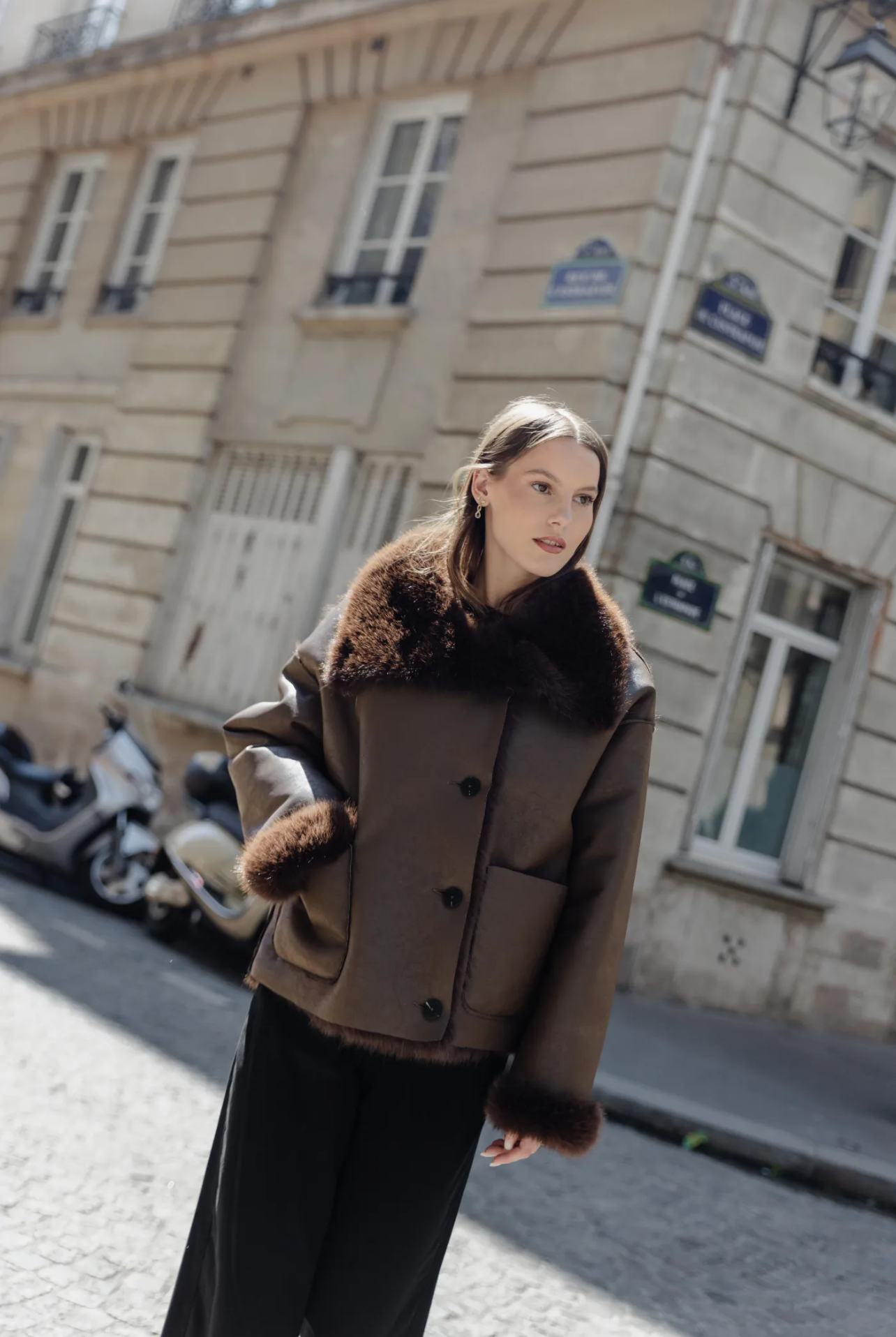 Manteau Cuir FauxFur
